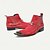abordables Bottes en cuir haut de gamme-Bottes intermédiaires en cuir avec coutures rouges et blanches pour hommes avec détails de boucle à embout doré – Chaussures inspirées de style rétro pour soirées et occasions spéciales
