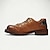 abordables Chaussures de Costume Classiques-Chaussures de travail basses en cuir marron pour homme avec couture Goodyear et œillets métalliques – chaussures décontractées durables pour les travaux en extérieur et le quotidien