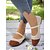 abordables Sandalias planas de mujer-Bailarinas de punto bicolor para mujer con tiras: zapatos Mary Jane informales y transpirables para uso diario, paseos y salidas de primavera.