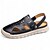 billiga Kjol sandaler-Herrsandaler i brunt konstläder med slip-on-mönster, justerbar ryggrem och andningsbar design, bekväma vardagsskor för strand, vandring och sommaraktiviteter