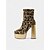 cheap 1980s-Women&#039;s 1980s-Inspired Gold Sequin Platform Ankle Boots – Retro Disco Chunky High Heel Boots for Stage Shows, Nightclubs, and Costume Parties