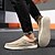 billiga Slip-ons och loafers till herrar-herrblå vävda slip-on-skor i texturerat tyg med mjuk yttersula, bekväma för vardagsbruk, bilkörning och avslappnad sommarstil
