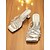 cheap Cocktail-Women&#039;s Gold Rhinestone  Slip-On Kitten Heels with Crisscross Straps, Open-Toe Square Design for White Parties Cocktail Events,  Glamorous Evening Outfits