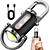 abordables Lampes de poche et lumières de camping-Lampes de poche porte-clés rechargeables, mini lampes de poche EDC 1200 lumens, lampe de travail porte-clés COB, lampes de poche 7 modes d&#039;éclairage, mini lampe porte-clés lumineuse pour la marche, la