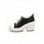 economico Sneakers da donna-Sneakers da donna in tela con plateau e tacco grosso nere – scarpe da strada retrò con lacci per adolescenti e giovani adulti per passeggiate quotidiane, vita universitaria e uscite informali