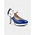 preiswerte 1950er Jahre-Damen-Pumps im Vintage-Stil der 1950er Jahre aus blauem Lackleder mit weißer Schleife und Perlendetail – Retro-Plateau-Pumps für Partys, Hochzeiten und Eleganz im Alltag