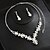 abordables Parures de Bijoux-un parure de bijoux de mariée 2 Zircon 1 Collier Boucles d&#039;oreilles Femmes Élégant ancien Personnalisé Adorable Classique Forme de Feuille Amour Parure de Bijoux Pour Mariage Anniversaire Cadeau