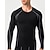 baratos Camisetas e Regatas de Corrida-Homens Bloco de cor Côr Camuflagem Top de corrida Camiseta de Corrida Outono Patchwork Manga Longa Rua Roupa Esportiva Secagem Rápida Leve Respirável Tênis Golfe Corrida Vermelho Preto Azul Marinho