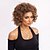 cheap Synthetic Trendy Wigs-Synthetic Wig Wavy Afro Curly Asymmetrical With Bangs Machine Made Wig 12 inch A1 Synthetic Hair Women&#039;s Classic Comfortable Color Gradient Multi-color