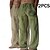 voordelige Klassiek-Voor heren Linnen broek Broek Zomerbroek Wijde broek Strandbroeken Elastische taille Trekkoord Recht been Grafisch Zon Zacht Voor buiten Volledige lengte Buiten Huis Casual Modieus Streetwear