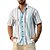 voordelige casual herenoverhemden-Voor heren Overhemd Zomer overhemd Normaal shirt Strand hemd Overhemd met knopen Zwart Hemelsblauw Oranje Licht Blauw Korte mouw Gestreept Revers Vakantie Hawaii Kleding Polyester Modieus Casual