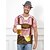 economico Magliette-Oktoberfest Stampa di Lederhosen T-shirt bavarese Monaco Tedesco Grafico Per Per uomo Adulti Carnevale Birra Oktoberfest Stampa 3D Feste Casual Quotidiano