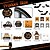 baratos Figurines e Ornamentos-Conjunto de decoração de bandeja em camadas de Halloween com 15 peças, lindas placas de madeira pretas e laranja, decorações de blocos fantasmas de Halloween para exibição de mesa em casa de fazenda