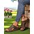baratos Sandálias Confortáveis-sandálias femininas rústicas peep-toe com acabamento em rebites, chinelos vintage confortáveis para caminhadas no jardim, uso casual em casa e passeios descontraídos