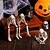 billiga Figuriner &amp; prydnadsföremål-Halloween-skelettfigur i harts, se ingen ondska hör ingen ondska tala ingen ondska skalle tre visa skelettstaty, kuslig spökfestivaldekor, skräckskelett hantverksprydnad