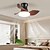 baratos Candeeiros Ventoinhas de Teto-Luminária de teto francesa de meados do século - moderna e minimalista para quarto/sala de jantar/escritório