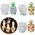 baratos Até 30 $-3 moldes de resina de silicone para caveira dtoho com olho e orelha exclusivos &amp;desenhos de boca - perfeitos para artesanato faça você mesmo &amp;material de silicone durável para decoração de casa, uso