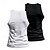 preiswerte Fitness Tank-Tops-Herren Tank Top Weste Unterhemd Ärmelloses Shirt Ärmellos Rundhalsausschnitt Sommer Einfarbig Einfach Mode Klassisch Bequem 2 Packungen Straße Lässig Sport Blau+Hellblau Weiß + Weiß Grau+Weiß Top