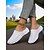 voordelige Damessneakers-Roze mesh wandelschoenen voor dames – lichtgewicht, ademende muiltjes voor buitenfitness, woon-werkverkeer en casual reizen