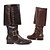 abordables Chaussures-Médiéval Renaissance Chaussures Bottes Bottes hauteur genou Pirate Viking Croisé Déguisement Homme Unisexe Celtique Pirate Halloween Mascarade Soirée &amp; Fête LARP Foire de la Renaissance Adulte