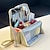 baratos Guarda-jóias &amp; Cosmética-bolsa de maquiagem de pé, bolsa de higiene pessoal à prova d'água de grande capacidade com compartimentos, organizador de cosméticos de viagem portátil, lápis multiuso &amp;estojo de armazenamento de