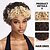 economico Parrucche trendy sintetiche-Parrucca Sintetica Ondulato Tessitura riccia Asimmetrico Frangia Dritta Fatto a macchina Parrucca 10 pollici A1 Capelli Sintetici Per donna Classico Confortevole Gradiente di colore Multicolore