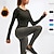 economico Top Yoga-Per donna Magliette sportive parte superiore del pilates Sport in alto Scollo a giro Elastico Caldo assorbente del sudore Manica Lunga Gli sport Tinta unica Top Per Pilates Palestra Zumba