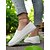 economico Sneakers da donna-Sneakers slip-on in tela da donna: scarpe basse leggere e minimaliste per le commissioni quotidiane, le passeggiate al parco e le uscite per il brunch del fine settimana
