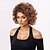 cheap Synthetic Trendy Wigs-Synthetic Wig Wavy Afro Curly Asymmetrical With Bangs Machine Made Wig 12 inch A1 Synthetic Hair Women&#039;s Classic Comfortable Color Gradient Multi-color