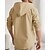 abordables Chemises lin et coton-Homme Chemise Chemise en lin Chemise Décontractée Chemise Boutonnée Chemise en coton Rayure Vacances Hawaïen Noir Blanche bleu marine Kaki manche longue À capuche Printemps Automne Vêtement Tenue