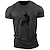 economico Magliette grafiche da uomo-Per uomo Stampe Grafiche Armatura Maglietta Maglietta grafica Cotone Manica Corta Grafico Camicia Erica grigia Nero Bianco Maglietta comoda All&#039;aperto Streetwear Abbigliamento di stilista