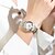 cheap Quartz Watches-Ladies&#039; water-resistant luminous double calendar wristwatch