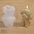 baratos Mofo-Molde de silicone tridimensional de 8 peças para cachorro, animal, gesso, argila, suporte para velas