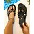 preiswerte Urlaubsandalen-Schwarze Flip-Flop-Sandalen mit Strasssteinen und bunten Kristallverzierungen für Damen – glamouröse Strandsandalen für Poolpartys, Urlaube und Sommeroutfits