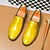 cheap Men&#039;s Slip-ons &amp; Loafers-Men&#039;s Shiny Gold Metallic Slip-On Loafers – Fashionable Faux Leather Dress Shoes for Parties, Wedding Receptions, Stage Performances, Prom Nights and Nightclub Events