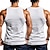 abordables Camisetas sin mangas de gimnasio-Hombre Camiseta sin mangas Top Camisetas Interiores Camisa sin mangas Sin Mangas Cuello Barco Verano Plano Moda Design Básico 2 Piezas Vacaciones Calle Noche Negro Blanco Negro + Blanco Camiseta