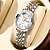 cheap Quartz Watches-Ladies&#039; water-resistant luminous double calendar wristwatch