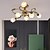 abordables Luces de techo-Lámparas de techo con formas geométricas, diseño en racimo de 50 cm, vidrio, cobre, latón industrial, estilo nórdico moderno, 110-120 V, 220-240 V