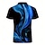 baratos Polo Geométrico Masculino-Homens Abstrato Geométrico Polo com zíper Manga Curta Aberto para a Lateral Moderno Casual / esportivo Roupa Esportiva Casual / Diário Impressão 3D Verão Rubi Vermelho Vermelho