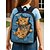 economico Zaini per Bambini e Adolescenti-Zaino con stampa di gatto per bambini e adolescenti - stile denim, design a doppio strato, grande capacità, adatto per la scuola o i viaggi