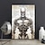 preiswerte Halloween-Modernes, einfarbiges 1-teiliges Terminator-Kunstposter auf Leinwand, ungerahmt, Sci-Fi-Wanddekoration mit detaillierter Roboterillustration – wasserdicht, perfektes Geschenk und Heimdekoration,