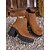 baratos Botas do Chelsea-Botas Chelsea femininas de camurça sintética – botins de salto grosso e sola de borracha para passeios de outono na fazenda, estradas rurais e colheita de abóboras