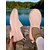 abordables Baskets femme-Baskets de marche Flyknit roses pour femmes – Chaussures de sport légères et respirantes pour le fitness, la course à pied, les promenades au parc et les courses