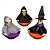 abordables Halloween-Porte-bonbons squelette effrayant, bol à bonbons, yeux rouges et pièces mobiles pour les décorations d'Halloween