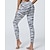 halpa Jooga-leggingsit ja sukkahousut-Naisten Caprileggingsit Jooga leggingsit Vatsatuki Korka vyötärö Kuntosali Urheilu Pilates Alaosat Tulostus Musta Valkoinen Oranssi Syksy Urheilu Urheiluvaatteet Tiukka istuvuus