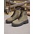 abordables Botas de combate-Botas de combate con cordones para mujer con hebilla lateral: suela antideslizante duradera, estilo informal para exteriores y granja, perfectas para usar en otoño e invierno.