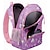 abordables Mochilas para Niños y Adolescentes-Mochila escolar infantil con estampado de dibujos animados y múltiples bolsillos, ligera e impermeable, ideal para estudiantes de primaria, disponible en rosa, negro, morado y azul.