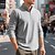 abordables Polo clásico para hombre-Hombre Camisetas polo con diseño de gofre Camisetas polo Ropa Cotidiana Cita Cremallera de un cuarto Manga Larga Moda Básico Plano Cremallera Primavera Otoño Ajuste regular Negro Blanco Vino Caqui