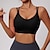 cheap Sports Bras &amp; Vests-Women&#039;s Strappy Sports Bras Underwear Medium Support Breathable Wireless Padded Solid / Plain Color Sport Activewear Black Pink Gym Fitness Yoga