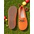 abordables Zapatillas sin cordones y mocasines de mujer-Mocasines Flyknit sin cordones con puntera ancha en color naranja para mujer: cómodos zapatos planos informales y transpirables con detalle de cadena metálica, ideales para ir de compras, trabajar y pasear por el jardín.